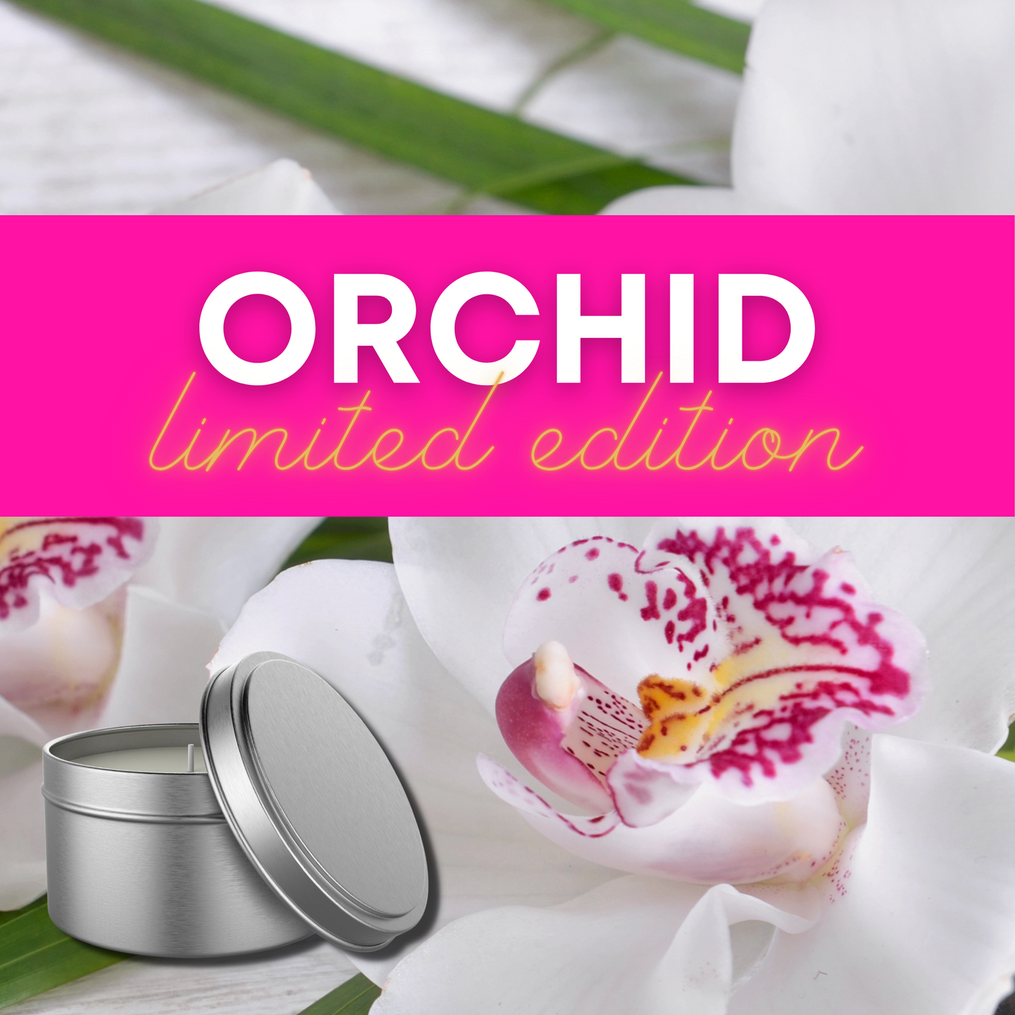 Orchid Candle - Travel Tin