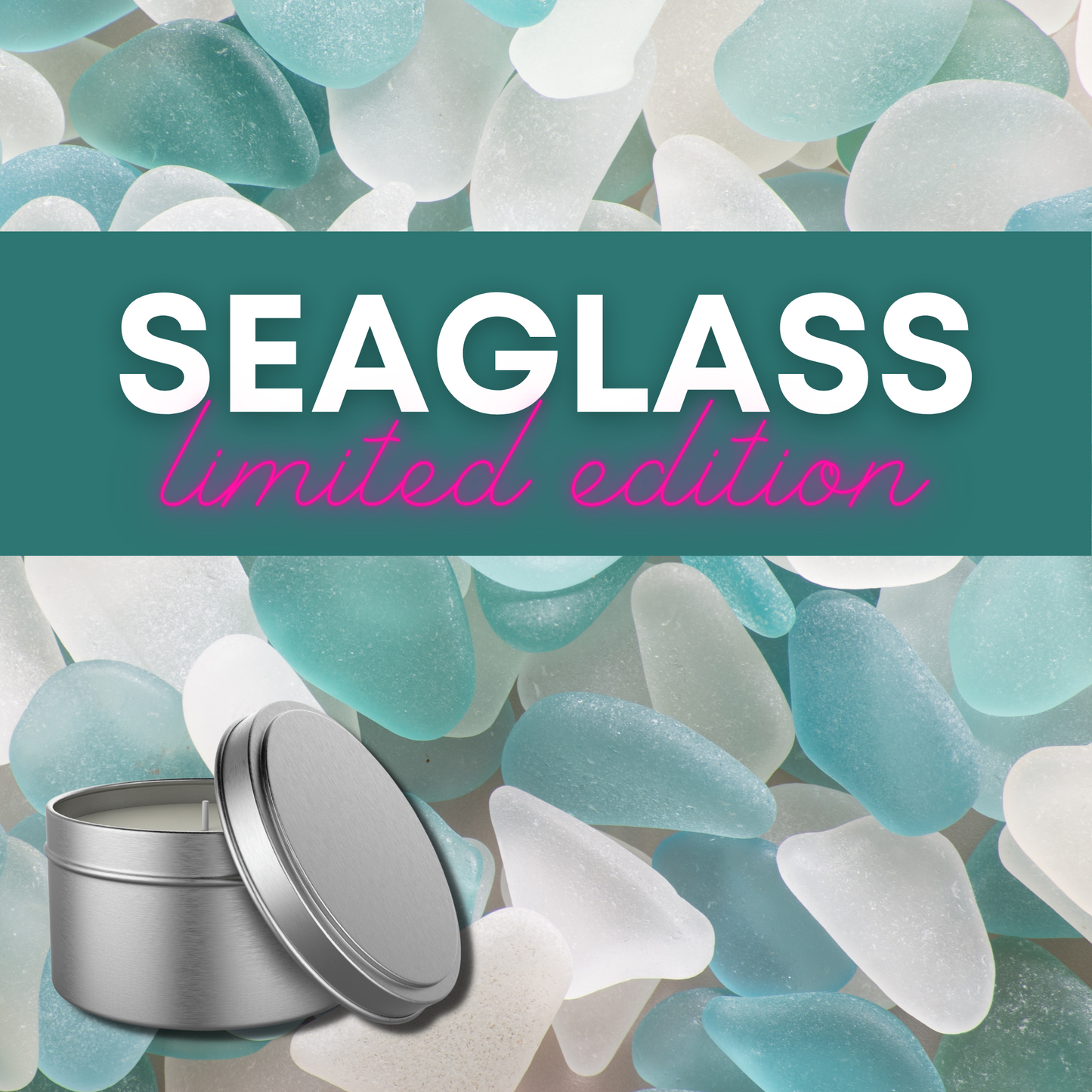 Seaglass Candle - Travel Tin